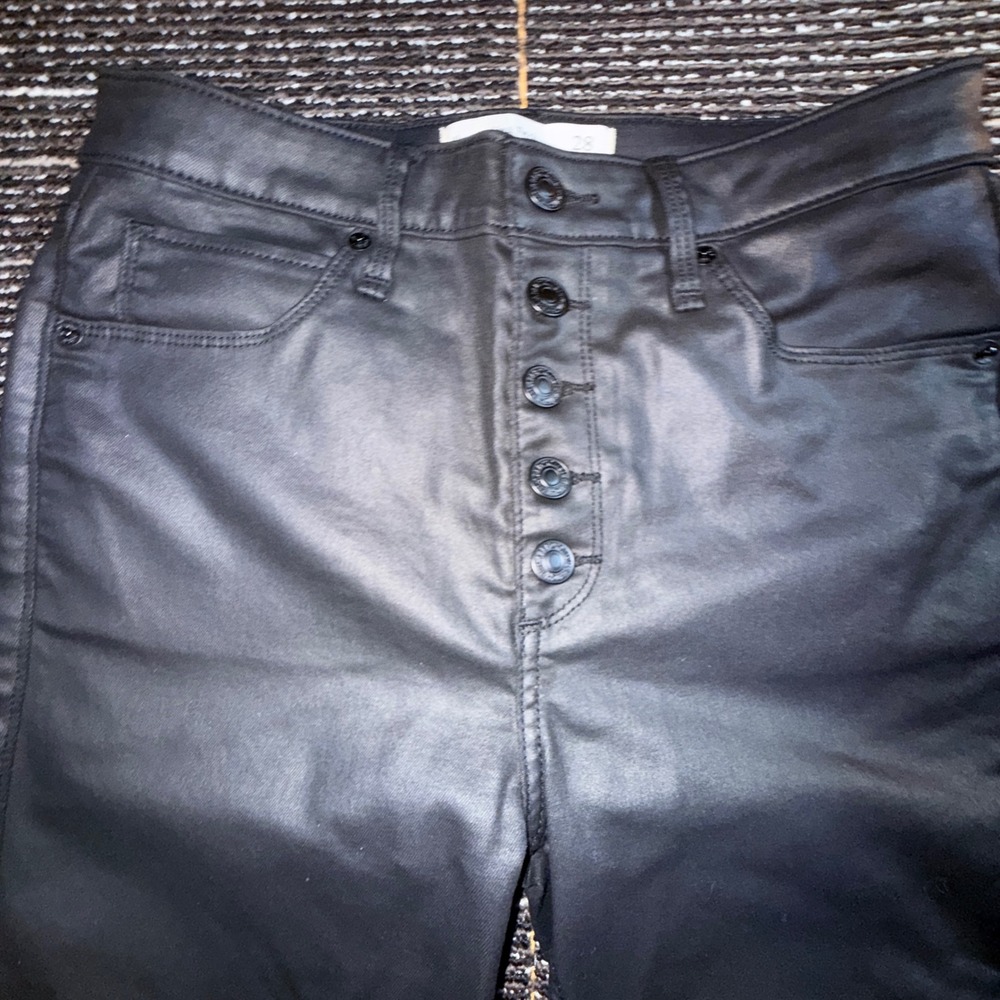 Abercrombie & Fitch SuperSkinny Jeans Women 28 6L Black Coated Excellent Hi Rise - Picture 2 of 6